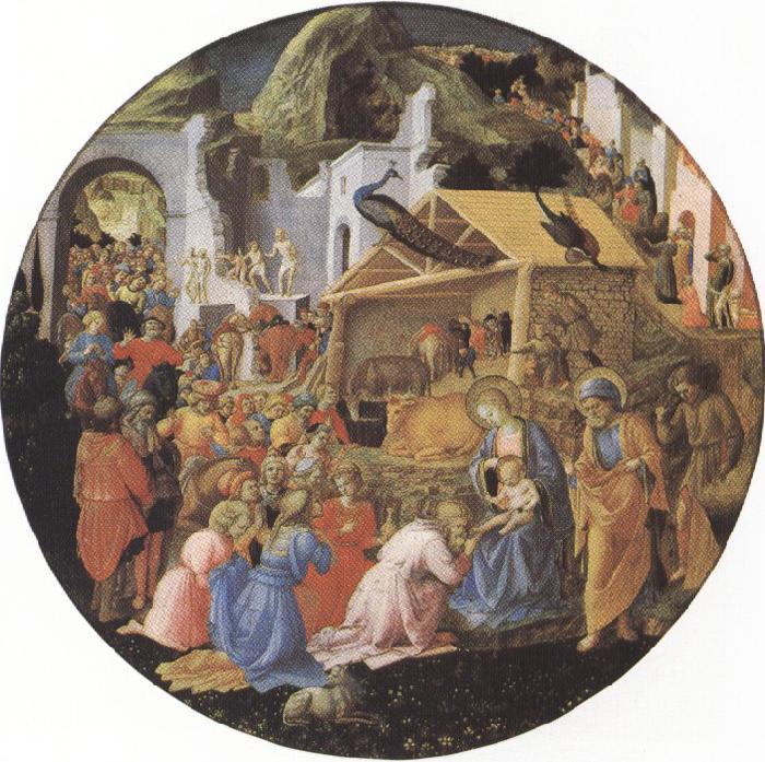 Sandro Botticelli filippo lippi,Adoration of the Magi (mk36) Sweden oil painting art